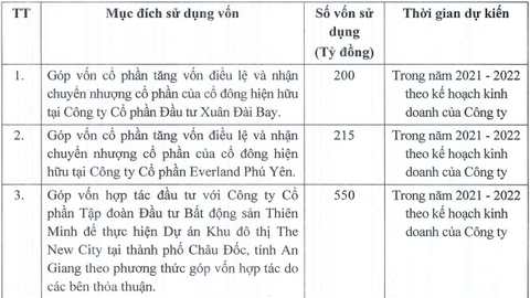 EverLand (EVG) sắp chào bán hơn 200 triệu cổ phiếu, tăng gấp đôi vốn
