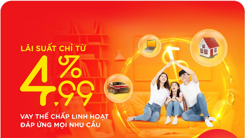 Vay thế chấp linh hoạt tại MSB với lãi suất ưu đãi chỉ từ 4,99%/năm