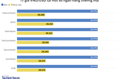Ngày 12/9: Tỷ giá trung tâm giảm 5 đồng