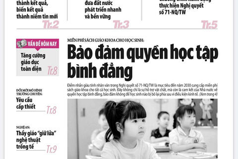 Tin tức báo in 17/9: Chương trình hành động thực hiện Nghị quyết số 71-NQ/TW