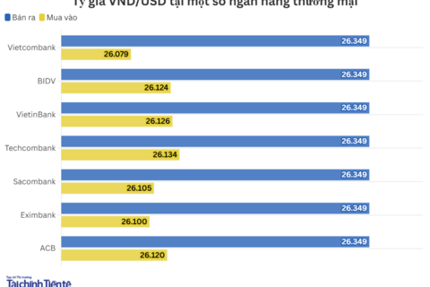 Ngày 4/11: Tỷ giá trung tâm tăng 2 đồng