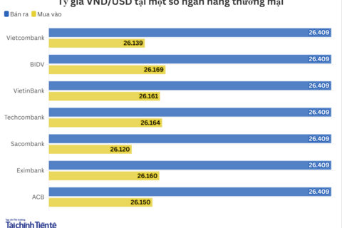 Ngày 8/12: Tỷ giá trung tâm điều chỉnh nhẹ