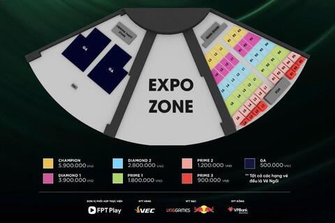VPBank công bố seat map và giá vé Fan meeting của T1 tại Hà Nội
