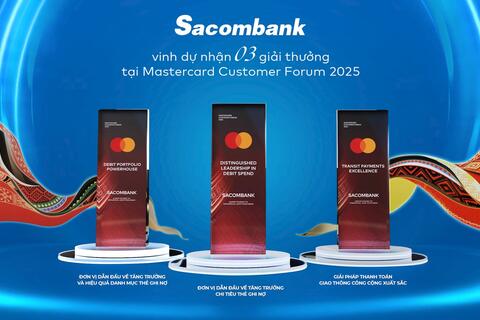 Thêm một tổ chức thẻ quốc tế vinh danh Sacombank về năng lực phát triển thanh toán số