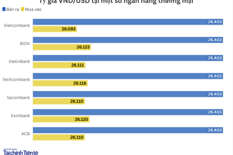 Ngày 24/12: Tỷ giá trung tâm đi ngang