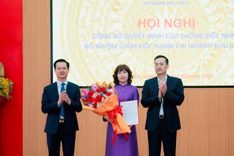 Bổ nhiệm Giám đốc Ngân hàng Nhà nước Chi nhánh khu vực 8