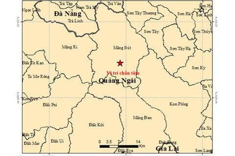 Động đất liên tục ở vùng cao Quảng Ngãi