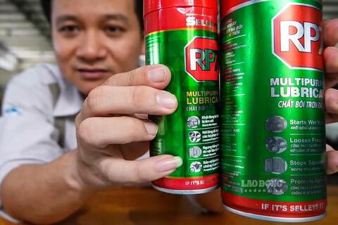 Bình xịt tẩy rỉ sét không rõ nguồn gốc tràn lan trên chợ mạng