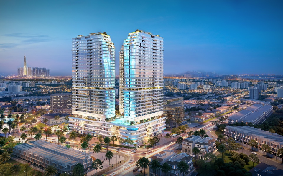 Công trình kiến trúc King Crown Infinity thu hút ánh nhìn cho những ai đặt chân đến TP Thủ Đức.