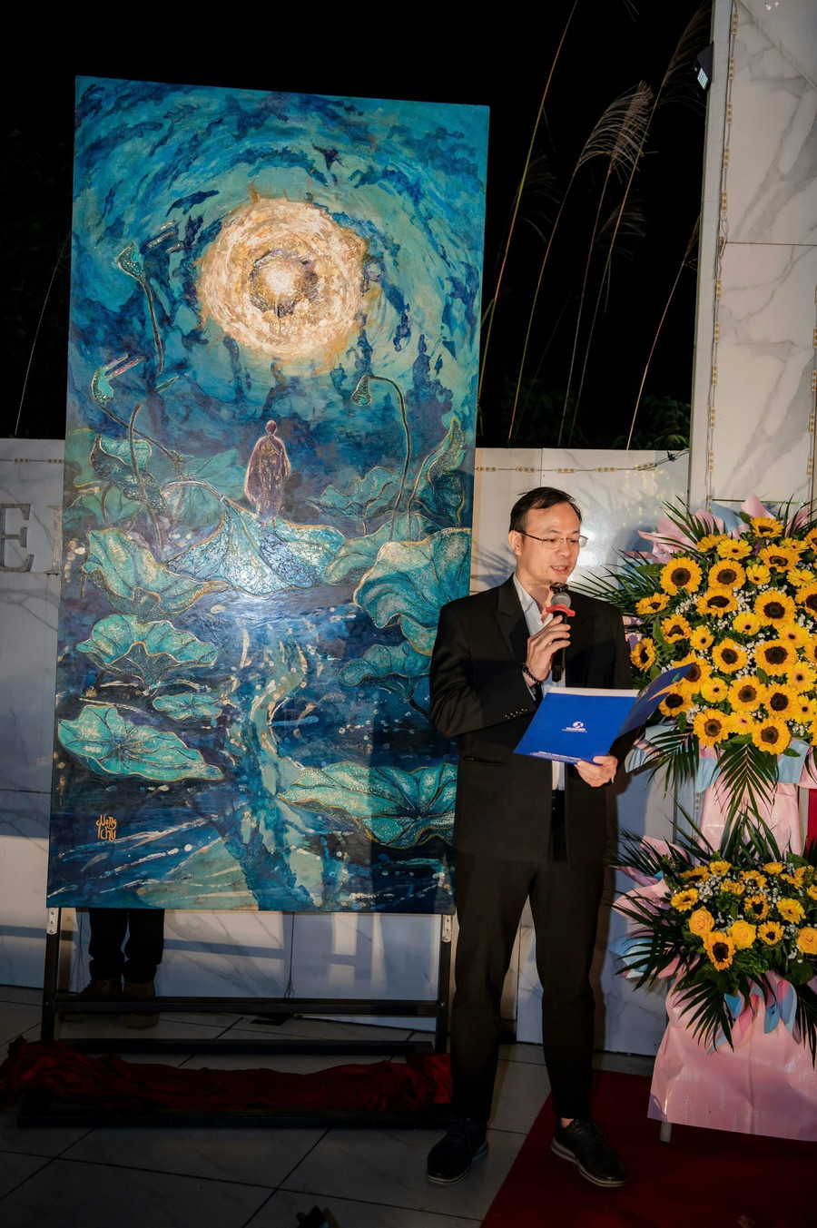 Tác phẩm của họa sĩ Chu Nhật Quang được mua với giá 100 ngàn USD mang tên "Tĩnh hương". d2.jpg