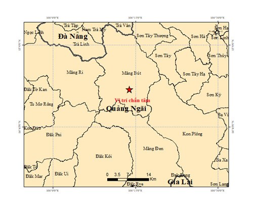 Động đất liên tục ở vùng cao Quảng Ngãi