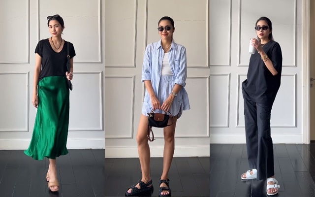 Thời trang đời thường của Tăng Thanh Hà. Ảnh: Cắt từ video.