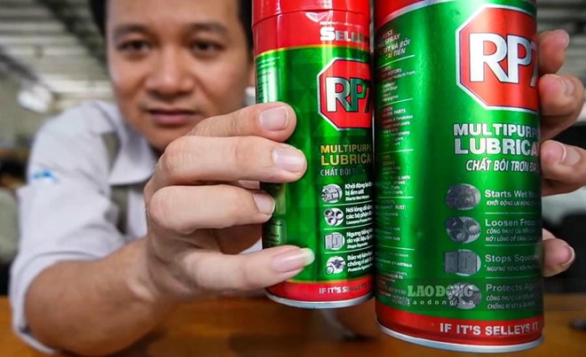 Bình xịt tẩy rỉ sét không rõ nguồn gốc tràn lan trên chợ mạng