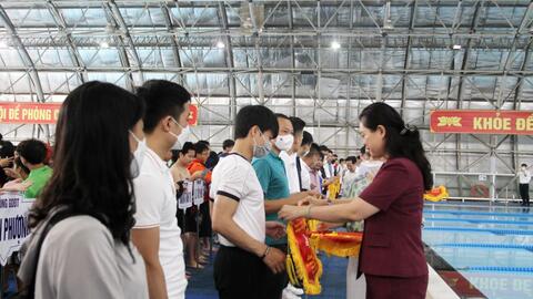 481 vận động viên tranh tài giải bơi dành cho học sinh phổ thông Thủ đô