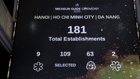 Danh sách MICHELIN Guide 2025 tại Việt Nam có tổng cộng 181 cơ sở ăn uống