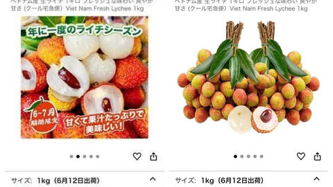 Vải thiều Việt Nam bán trên sàn Amazon Nhật Bản với giá nửa triệu đồng/kg