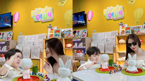 Hòa Minzy khoe ảnh con đi chơi: Thì ra có một nơi chỉ tốn 7, 8 ngàn đồng nhưng giúp con sáng tạo vô đối