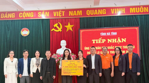 Hà Tĩnh tiếp nhận 1,5 tỷ đồng hỗ trợ khắc phục hậu quả thiên tai