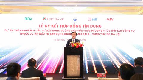 Agribank làm đầu mối thu xếp khoản tín dụng 25.453 tỷ đồng cho Dự án đầu tư xây dựng đường Vành đai 4 - Vùng Thủ đô Hà Nội