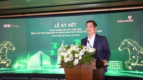Vietcombank và Công ty Cổ phần Tập đoàn BIM tổ chức Lễ ký kết thỏa thuận hợp tác toàn diện đầu Xuân Bính Ngọ