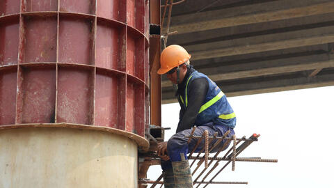 Hình hài cầu Ngòi Bục trên dự án mở rộng cao tốc Nội Bài - Lào Cai