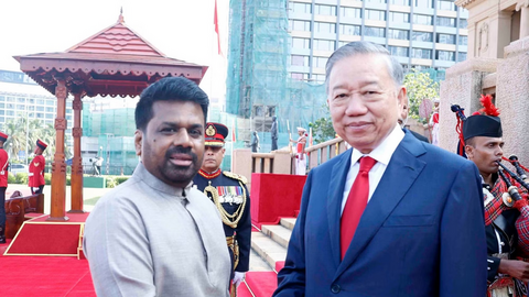 Lễ đón Tổng Bí thư, Chủ tịch nước Tô Lâm thăm cấp Nhà nước Sri Lanka
