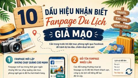 10 dấu hiệu nhận biết fanpage du lịch giả mạo, tránh mất tiền oan