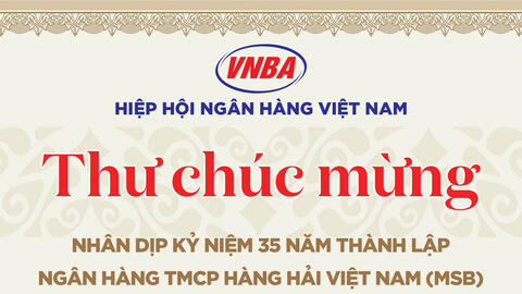 Hiệp hội Ngân hàng chúc mừng Ngân hàng TMCP Hàng Hải Việt Nam nhân kỷ niệm  năm thành lập