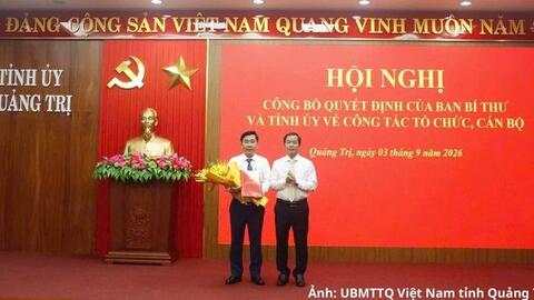Quảng Trị kiện toàn tổ chức, cán bộ, bổ sung nhân sự Ban Thường vụ Tỉnh ủy