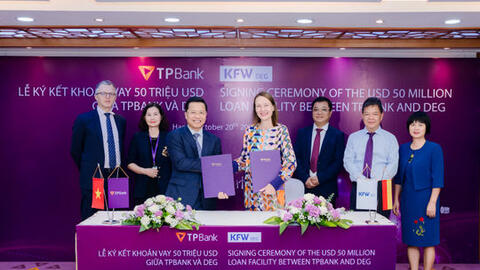 TPBank nhận 50 triệu USD vốn dài hạn từ DEG: Tối ưu nguồn vốn quốc tế, thúc đẩy tài chính xanh