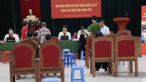 Lấy mẫu ADN, mở thêm hy vọng tìm danh tính liệt sĩ ở Lào Cai