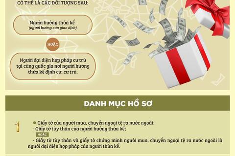 Hướng dẫn mua, chuyển ngoại tệ ra nước ngoài cho mục đích chuyển tiền thừa kế cho người hưởng thừa kế ở nước ngoài