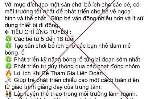 Phụ huynh Đà Nẵng mất hơn 100 triệu vì fanpage giả “Liên đoàn bóng rổ Việt Nam”