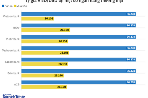 Ngày 14/11: Tỷ giá trung tâm giảm tiếp 3 đồng