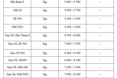 Giá lúa gạo hôm nay ngày 14/11: Gạo xuất khẩu bình ổn, lúa vững giá