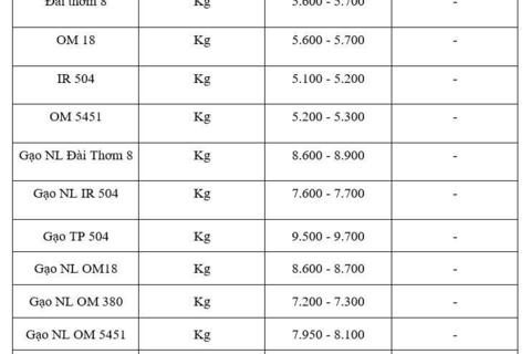 Giá lúa gạo hôm nay ngày 19/11: Thị trường trầm lắng