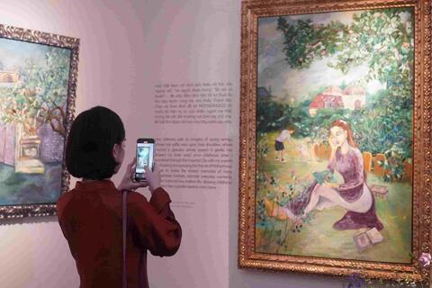 Triển lãm "Mộng giữa chiều hoa" lan tỏa di sản qua hội họa