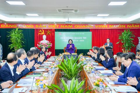 Thống đốc Nguyễn Thị Hồng chủ trì phiên họp thường kỳ của Hội đồng Quản trị Ngân hàng Chính sách xã hội Việt Nam