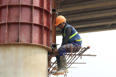 Hình hài cầu Ngòi Bục trên dự án mở rộng cao tốc Nội Bài - Lào Cai