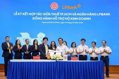 LPBank ký kết hợp tác với Thuế TP. Hồ Chí Minh: Đồng hành hộ kinh doanh và cá nhân kinh doanh chuyển đổi số
