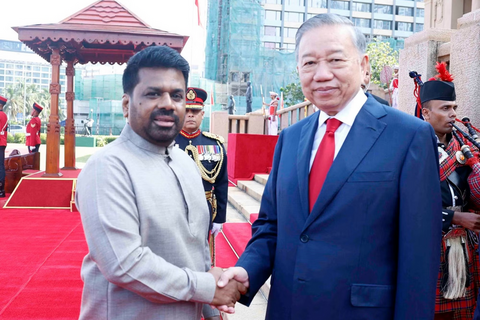 Lễ đón Tổng Bí thư, Chủ tịch nước Tô Lâm thăm cấp Nhà nước Sri Lanka