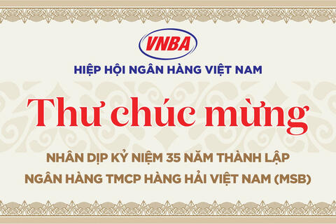 Hiệp hội Ngân hàng chúc mừng Ngân hàng TMCP Hàng Hải Việt Nam nhân kỷ niệm  năm thành lập