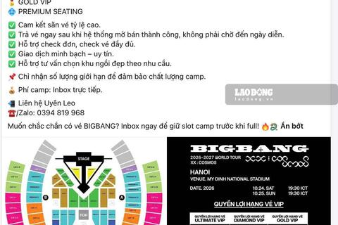Vé concert Big Bang bị đẩy giá lên cao, phe vé hoạt động mạnh trước ngày mở bán