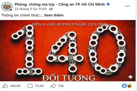 Fanpage phòng, chống ma túy của Công an TPHCM hút hàng triệu lượt xem