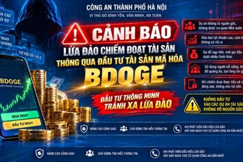 Công an Hà Nội cảnh báo lừa đảo đầu tư tài sản mã hóa BDOGE