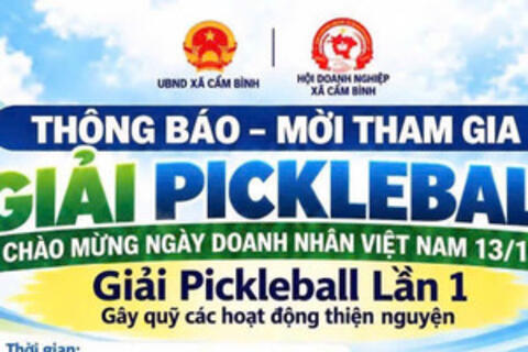 Cẩm Bình tổ chức Giải Pickleball kết nối doanh nhân, gây quỹ thiện nguyện