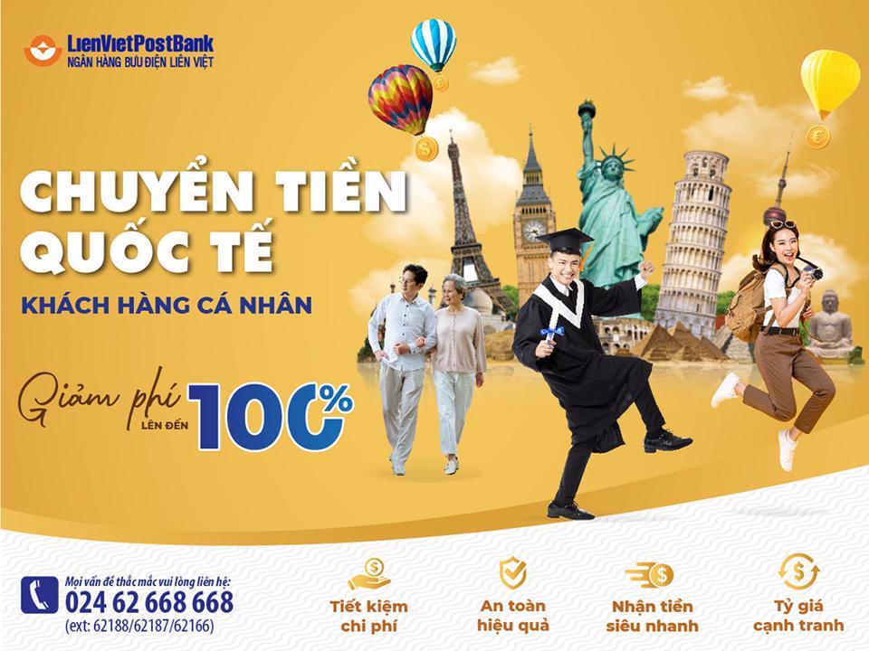 LienVietPostBank giảm phí lên đến 100% dịch vụ chuyển tiền quốc tế - Ảnh 1