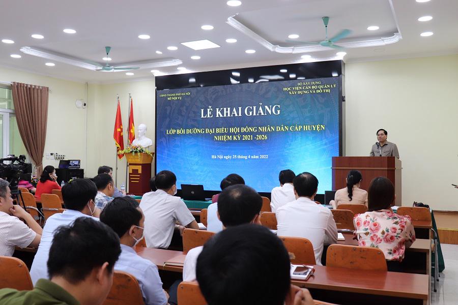 Quang cảnh Lễ khai giảng Lớp bồi dưỡng đại biểu HĐND cấp huyện nhiệm kỳ 2021-2026 (khóa 1)