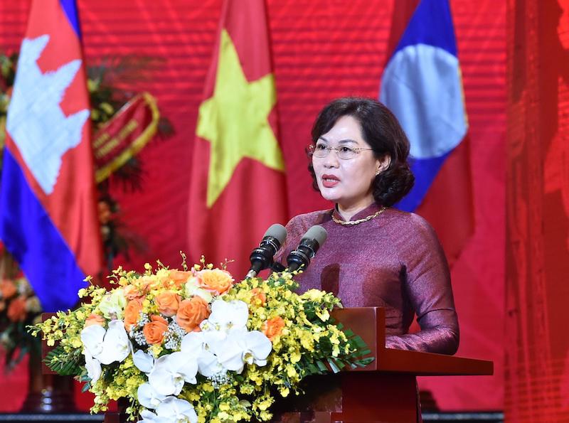 Thống đốc NHNN Việt Nam Nguyễn Thị Hồng phát biểu tại sự kiện.