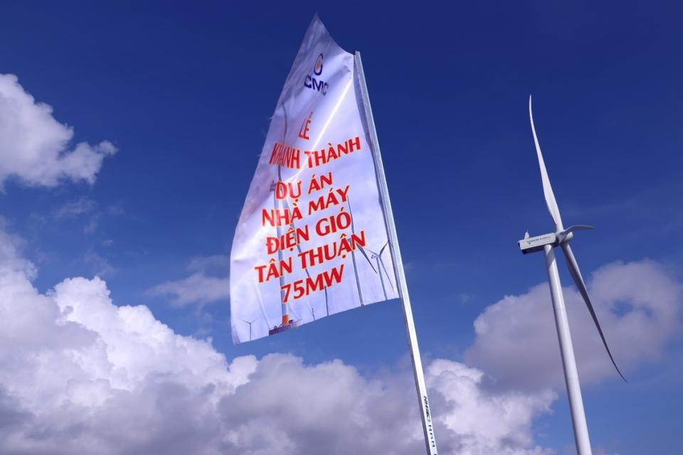 Dự án Nhà máy Điện Gió Tân Thuận (Cà Mau) 75MW đã đi vào hoạt động.